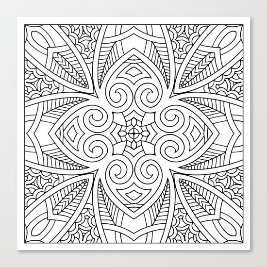 Doodle Patterns Coloring Canvas Home Decor Wall Art Canvas Print Canvas Print By Inspiring Society6