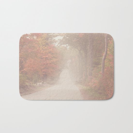 Foggy Autumn Day Bath Mat