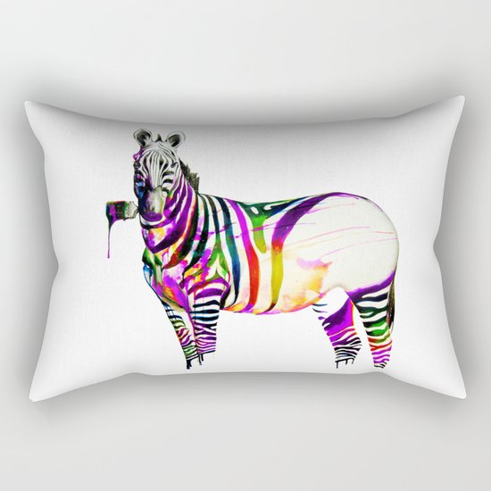 zebra painting Rectangular Pillow