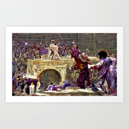 Gladiators in the Colloseum Art Print