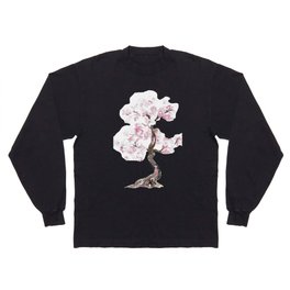 Cherry tree blossom flowers Watercolor Painting  Long Sleeve T-shirt