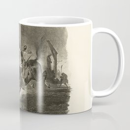 Eugène Delacroix - Faust And Mephistopheles Galloping Through The Night Of The Witches' Sabbath, From Faust (1828) Coffee Mug