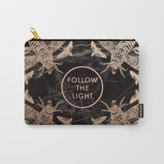 Society6 Follow the Light Quote Carry-All Pouch
