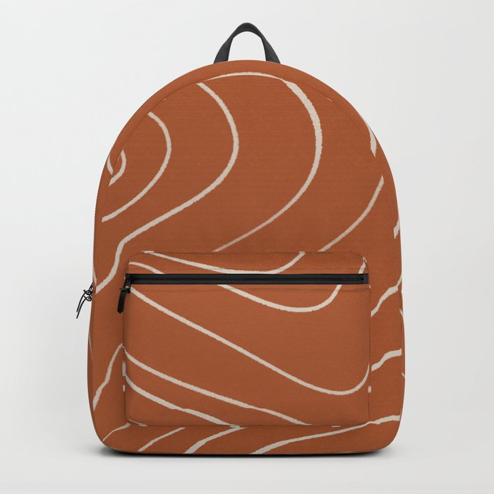 Minimalist Topographical Abstract in Clay and Putty Backpack