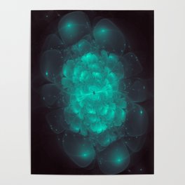 The emerald Rose - Fractal Art Poster