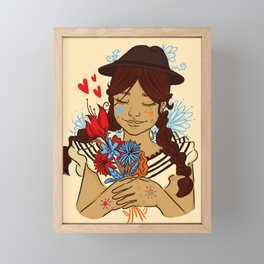 Colombian Country girl Framed Mini Art Print