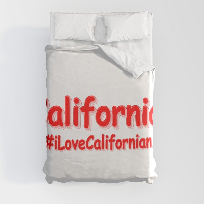 "California" Cute Design. Buy Now Duvet Cover