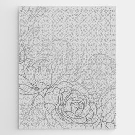 Ivory Floral Jigsaw Puzzle