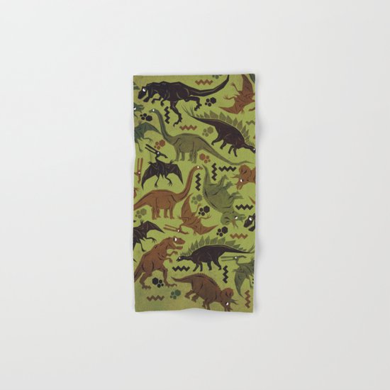 Camouflage Dinosaur Geometric Pattern Hand & Bath Towel
