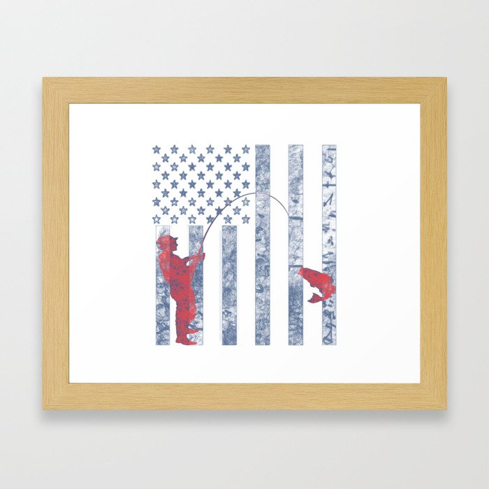 American Fisherman Framed Art Print