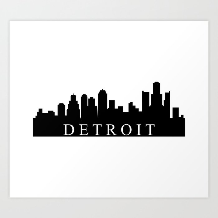 Detroit Skyline Art Print By Mark1987 Society6 - Detroit Skyline Wall Art