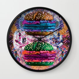 black burger doom zone Wall Clock