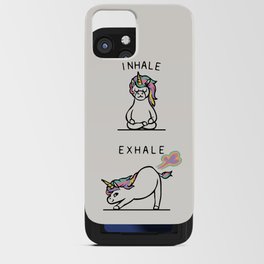 Inhale Exhale Unicorn iPhone Card Case