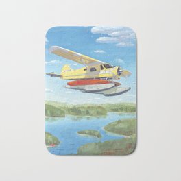 dehavilland beaver dhc-2 float plane Bath Mat | Beaver, Painting, Airplane, Seaplane, Pilot, Flight, Fly Infishing, Pratt Whitney, Mki, Fishingcamp 