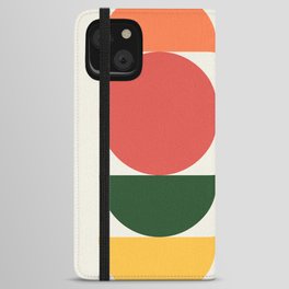 Mid century abstract pattern 04 iPhone Wallet Case