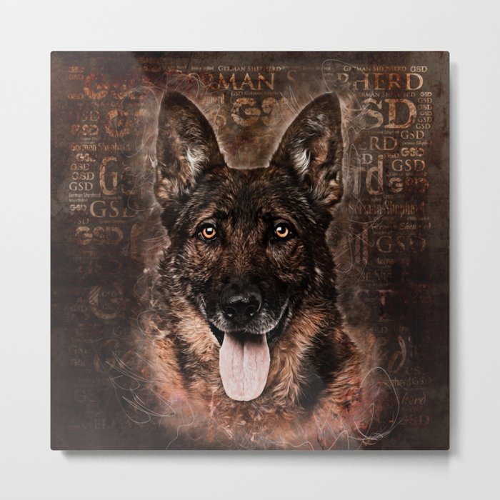 German Shepherd Dog - GSD Metal Print