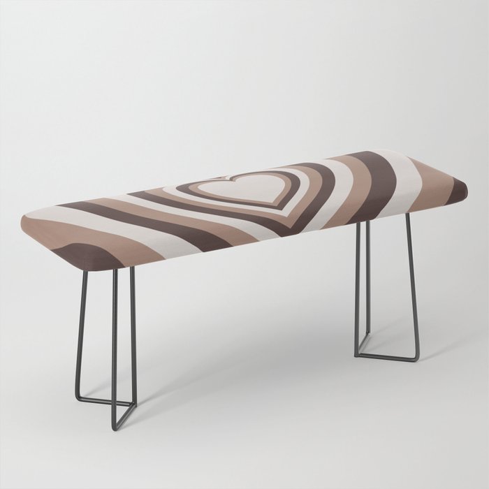 Retro Hearts in Hypnotic pattern (xii 2021) Bench