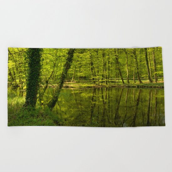 Forest lake pure relaxation for the Soul Beach Towel