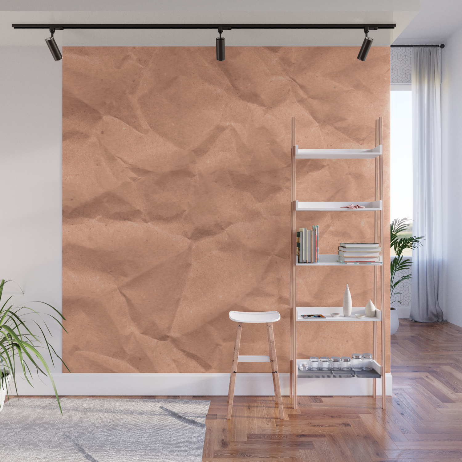 crumpled kraft paper
