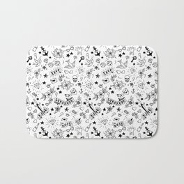 Traditional tattoo Bath Mat