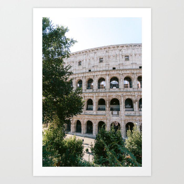Colosseum Rome, Italy | Ancient Roman Architecture | Travel Photography art print Art Print