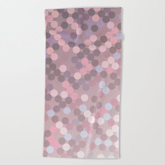 Polka Dots Geometry Beach Towel
