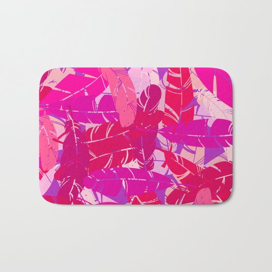 Pink feathers Bath Mat