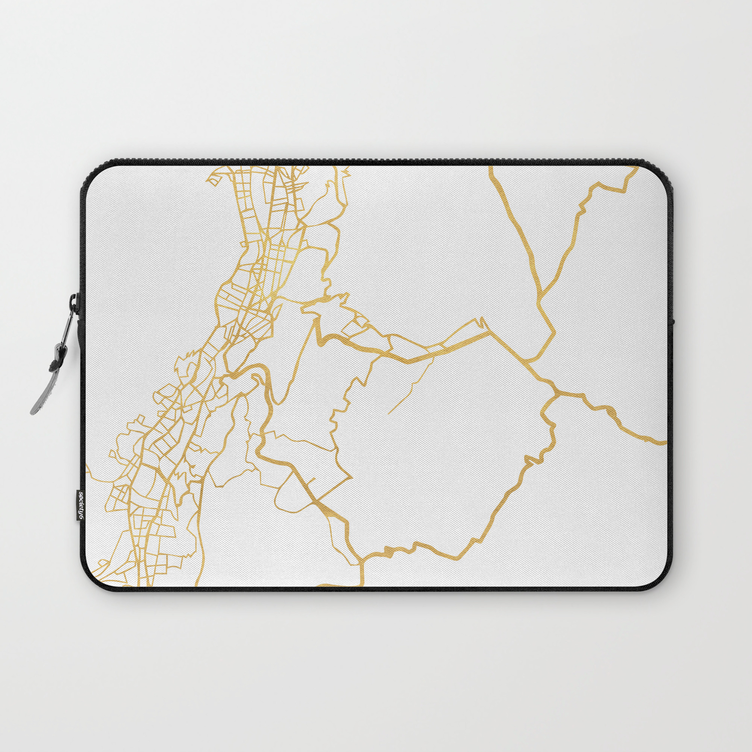 Quito Ecuador City Street Map Art Laptop Sleeve By Deificusart Society6