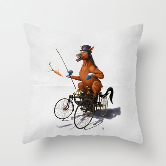 Horse Power (Wordless) Throw Pillow