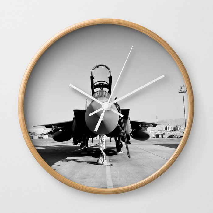 Cool Airforce Aircraft Black and White Photo Pic - USA Wall Clock