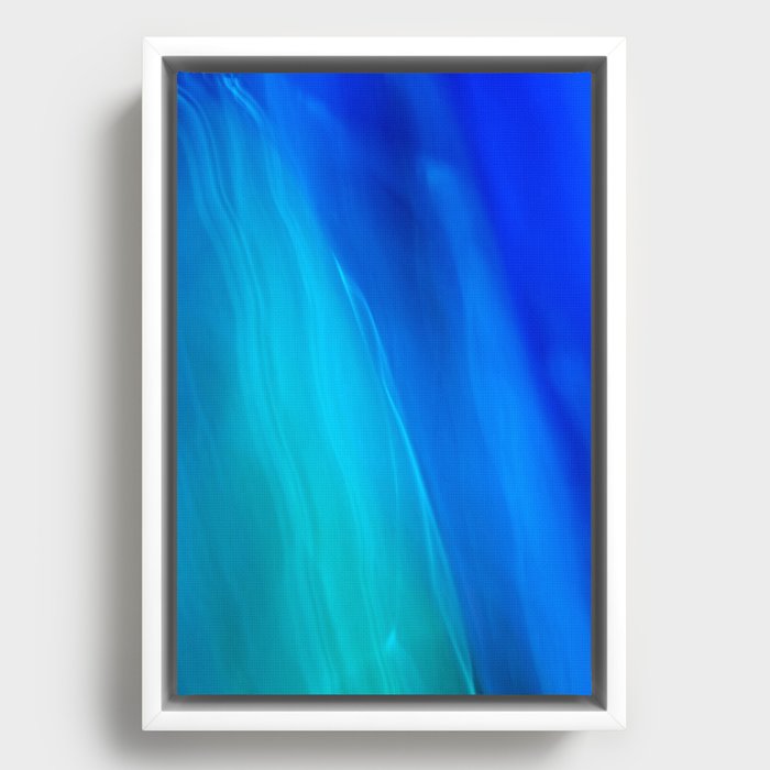 Blue Ocean abstract Framed Canvas