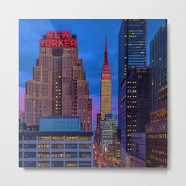 The New Yorker, 481 8th Ave, New York, NY, A Portrait by Jeanpaul Ferro Metal Print | Fiction, Timessquare, Brooklyn, Writers, Harlem, Newyorker, Authors, Parkavenue, 8Thavenue, Centralpark 