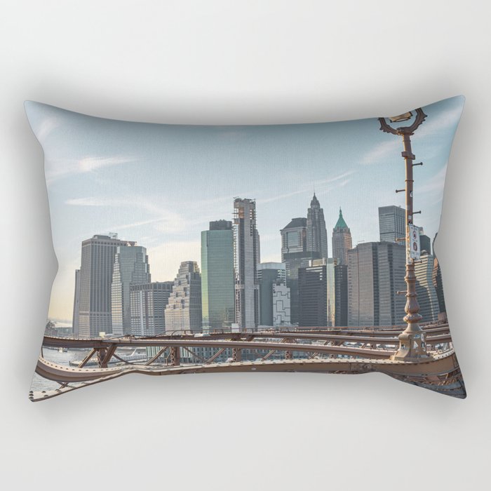 Brooklyn Bridge NYC Skyline Rectangular Pillow