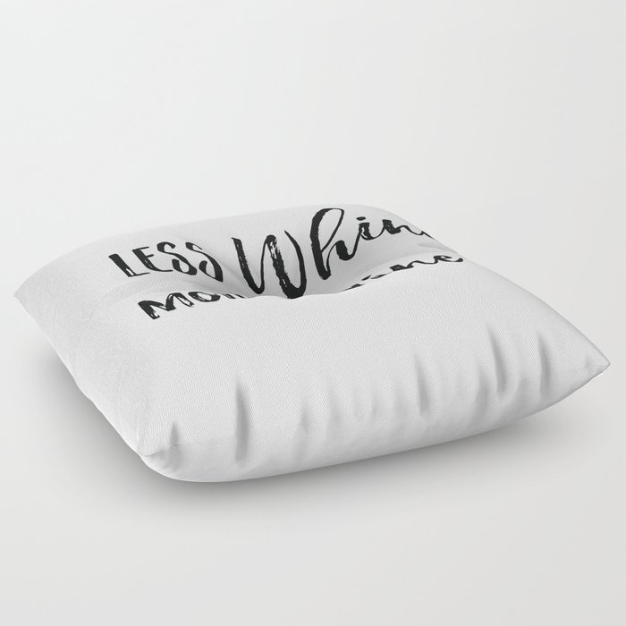 Less whine more wine Floor Pillow