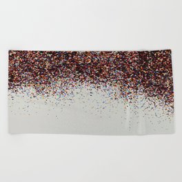 Glitter Sparkle Confetti Rainbow Party Beach Towel
