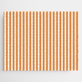 Orange and White Stripes Jigsaw Puzzle