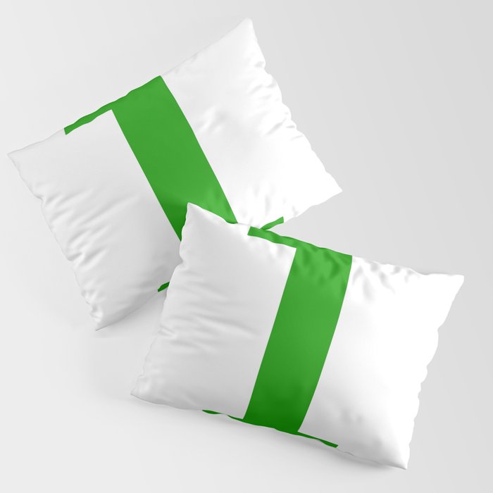 Number 1 (Green & White) Pillow Sham