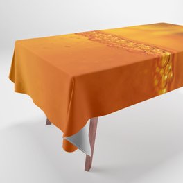 Orange Abstract Bubbles Zen Close Up Tablecloth