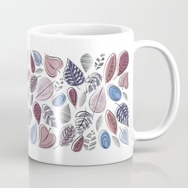 Leaves Coffee Mug | Printbyyourself, Wallart, Graphicdesign, Foliage, Wall, Narrowprint, Leaves, Fall, Pattern, Print 