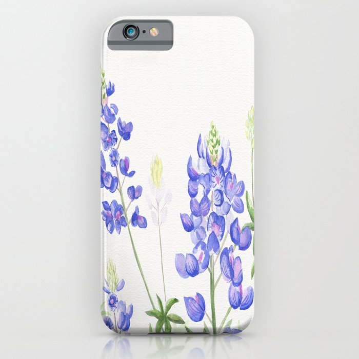 Bluebonnet Watercolor iPhone Case