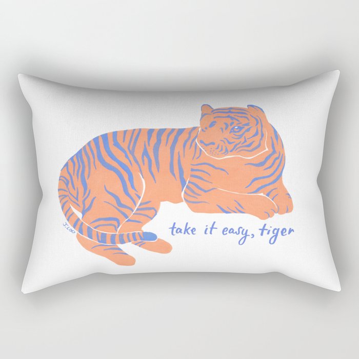 Take It Easy, Tiger Rectangular Pillow