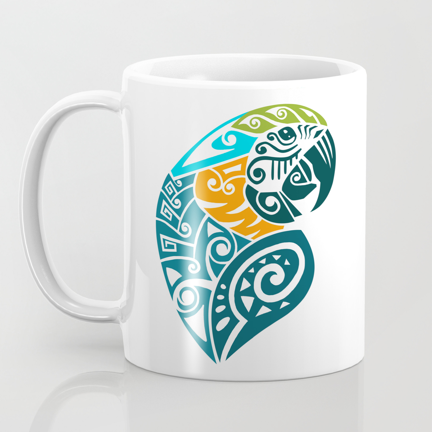 Blue And Gold Macaw Tribal Tattoo Coffee Mug By Lifewithbirds Society6,Eisenhower Dollar Size