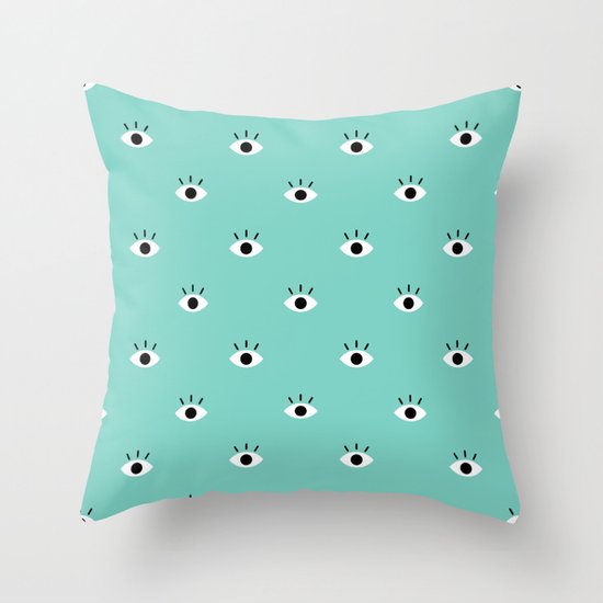 Blue Vision Throw Pillow
