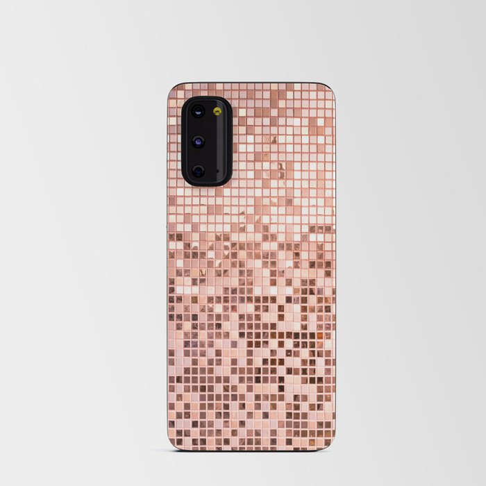 Rose gold mosaic Android Card Case