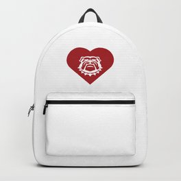 Bulldog Mascot Cares Red Backpack