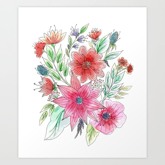 Wild flowers Art Print