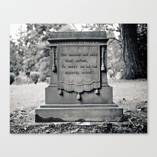 Graveyard inscription Canvas Print