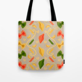 I Love Tri-Color Pasta Pattern Tote Bag