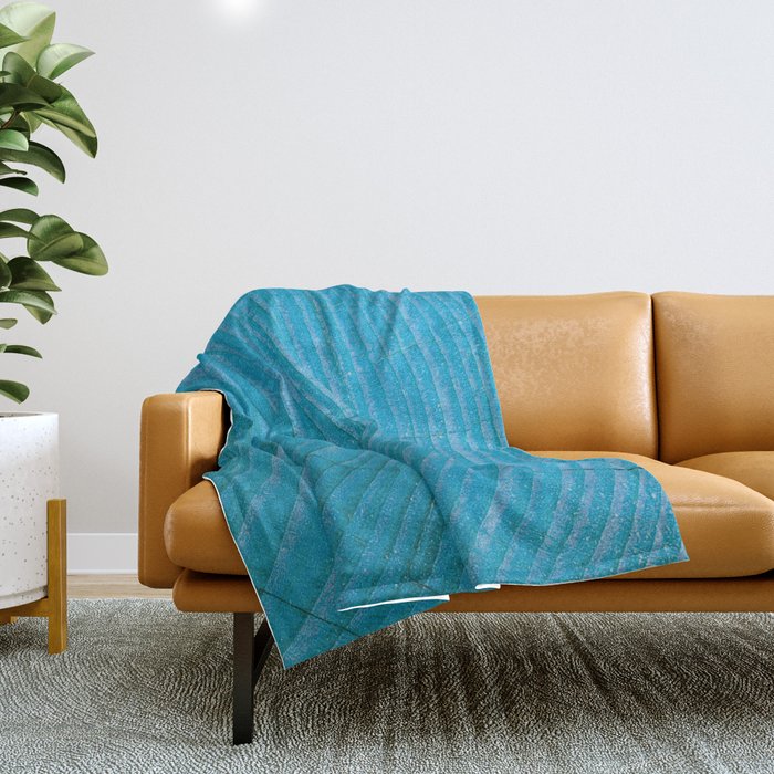 Blue wood Throw Blanket