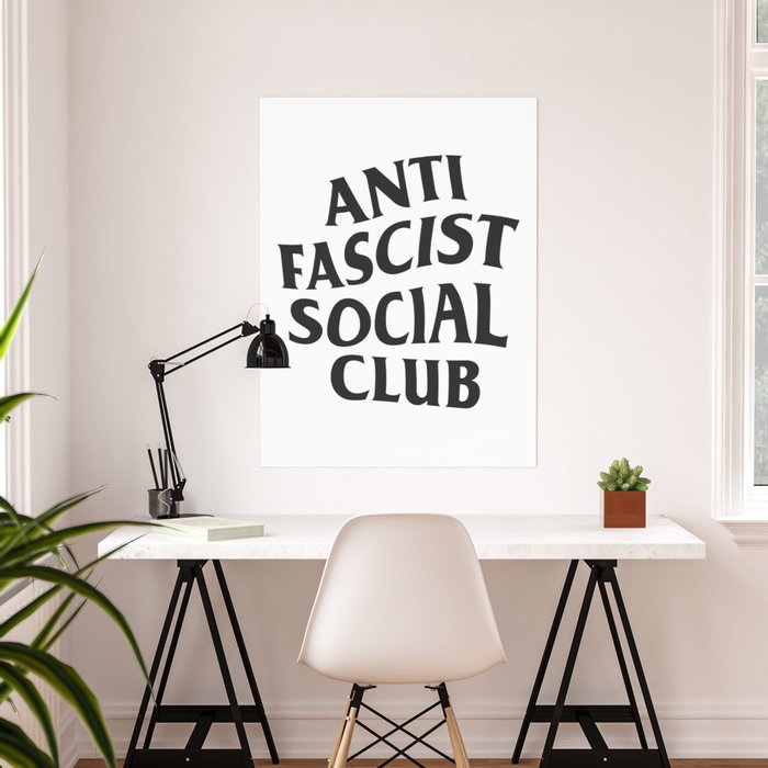 Anti fascist social outlet club hoodie